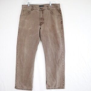 Marks & Spencer Pants Mens 38x29 Autograph 5-Pocket Jeans Trousers Casual Brown